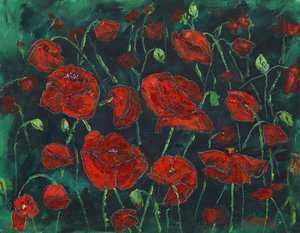 Wilde rote Mohnblumen von Jukyong Park