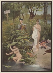 Frauen beim Baden ertappt