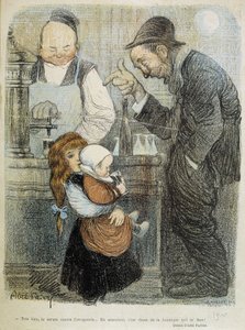 Alles klar, das Serum gegen Trunkenheit, in der Zwischenzeit brauche ich einen Rum aus Jamaika! - Zeichnung von Abel Faivre (1864-1945) von Jules Abel Faivre