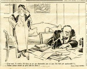 Candide, Satirisch in Schwarz-Weiß von Jules Abel Faivre