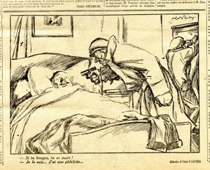 Candide, Satirisch in Schwarz-Weiß von Jules Abel Faivre