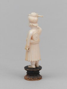 Schwarzer Bauer, Schachfigur, Indien, um 1820 von Jules Antoine Duvaux