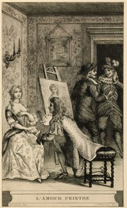 Liebesszene Maler von Jules Armand Hanriot