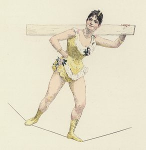 Hochseilartist (Farblithografie) von Jules Arsene (after) Garnier
