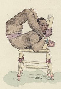 Zirkusakrobat auf Stuhl von Jules Arsene Garnier