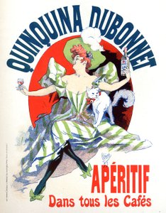 Werbung für Quinquina Dubonnet Aperitif von Jules Cheret