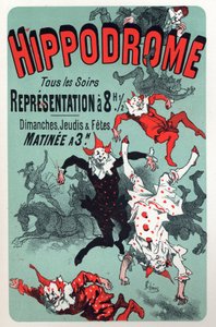 Clowns. Show im Zirkus Hippodrome, Paris. Plakat von Jules Cheret, Frankreich, um 1880 von Jules Cheret