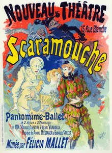 Scaramouche, Ballett von Felicia Mallet. Plakat von Jules Cheret, Frankreich, um 1895