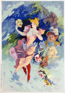 Komödienallegorie, spätes 19. Jahrhundert von Jules Cheret