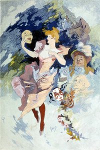 Entwurf von Cherret für den Karneval Ende des 19. Jahrhunderts von Jules Cheret