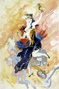 Zeichnung von Cherret für den Karneval (Ende des 19. Jahrhunderts) von Jules Cheret