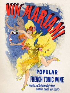 Lebensmittel und Getränke. Mariani Französischer Tonic Wein (erster Kokainwein). Plakat von Jules Cheret (1836-1932), Frankreich