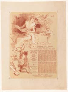 Kalender der Buchhandlung Abel Pilon und Verlag A. Le Vasseur & Cie für das Jahr 1891