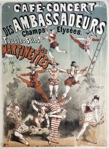Les Martinettes im Cafe-Concert des Ambassadeurs - Plakat von Jules Chéret, Ende des 19. Jahrhunderts