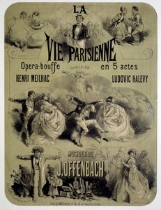 Plakat für die Oper „La vie parisienne“ von Jacques Offenbach (1819-1880) von Jules Cheret