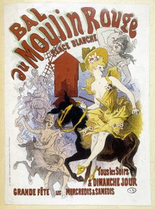 Plakat für den Moulin Rouge Ball, von Jules Chéret, Ende des 19. Jahrhunderts von Jules Cheret