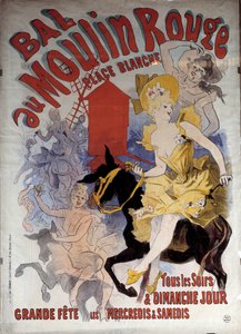 Roter Mühlenball weißer Platz. Plakat von Jules Cheret (1836 - 1932) von Jules Cheret