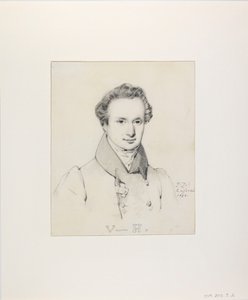 Porträt von Victor Hugo 1802-1885, 1830 von Jules Claude Ziegler