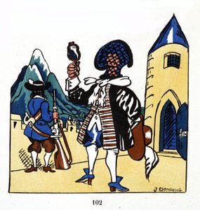 Der Mann mit der eisernen Maske - in „Geschichte Frankreichs“ ill. von Jules Depaquit, ed. Jonquières, Paris