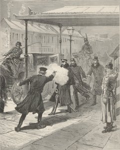 Die Ermordung von Graf Mikhail Loris-Melikov. Aus Le Monde Illustré, 1880 von Jules Descartes Férat