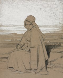Eine sitzende Schäferin, 1800er