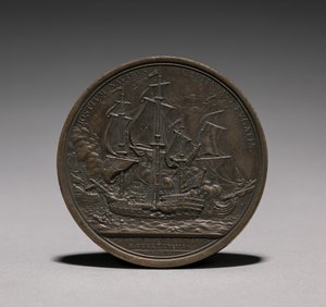 Medaille: John Paul Jones Rückseite von Jules Dupré