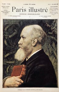 Porträt von Charles Gounod (mit der Partitur von Don Giovanni (Don Juan) von Mozart) basierend auf dem Porträt von Elie Delaunay. Gravur von 1887 in „Paris-Illustrous journal weekly“. von Jules Elie Delaunay