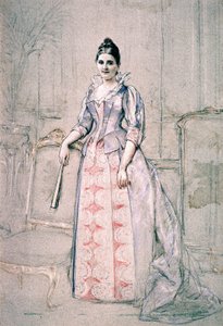 Porträt von Frau Carnot im Worth-Kleid von Jules Emile Saintin