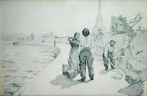 Ansicht der Ufer der Seine, Paris