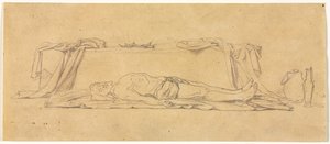 Skizze des toten Christus liegend am Grab, 1800er von Jules Eugene Lenepveu