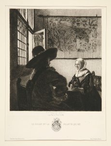 Der Soldat und das lachende Mädchen von Jules Ferdinand Jacquemart
