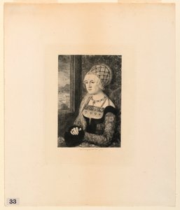 Porträt einer jungen Frau, aus "Radierungen von Bildern im Metropolitan Museum, New York"