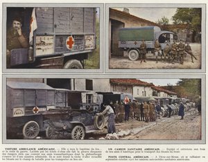 Amerikanischer Krankenwagen, ein amerikanischer Sanitätswagen, amerikanischer Zentralposten