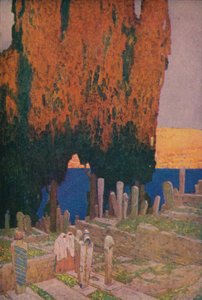 Auf dem Friedhof von Eyub, am Goldenen Horn, 1913