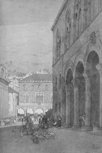 Der Rektorenpalast und der öffentliche Platz in Ragusa, 1913 von Jules Guerin