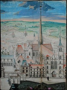 Palast der Herzöge von Burgund in Dijon vor der Restaurierung durch Mansart