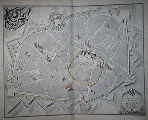 Plan der alten und neuen Stadtmauern von Dijon von Jules Hardouin Mansart