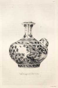 Geschichte der Keramikkunst: Eine beschreibende und philosophische Studie der Töpferei aller Zeiten und Nationen: Persien: Weiches Porzellan - Gargoulette, verziert mit dem Simorg (Tafel VI)