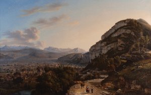 Ansicht von Sassenage 1857 von Jules Jean Baptiste Guedy