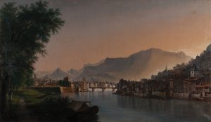 Ansicht von Grenoble im 19. Jahrhundert