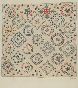 Applikationsdecke, ca. 1936