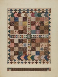 Patchwork-Kinderbettdecke, 1935-1942