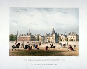 Admiralität und Horse Guards, Whitehall, Westminster, London, 1854 von Jules Louis Arnout