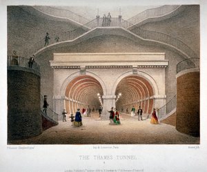 Ansicht des Eingangs zum Themsetunnel, London von Jules Louis Arnout