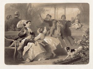 Das Karussell in Saint-Cloud, graviert von Regnier, Bettanier und Anthony Morlon (1834-1914) von Jules Marie Desandre