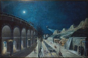 Das Viadukt Point-du-Jour und Bastion 35, März 1870 von Jules Mary