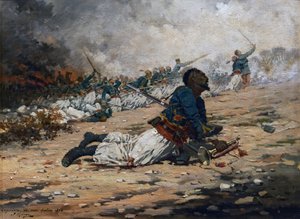 Signalhorn türkischer Wunden, 6. August 1870, um 1888 von Jules Monge