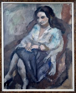 Porträt von Andree. Porträt einer sitzenden Frau
