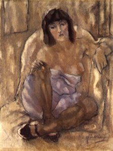 Sitzende Frau