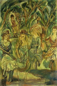 Frauen im Park, 1917 von Jules Pascin